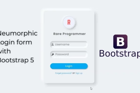 Neumorphic Login form with Bootstrap 5