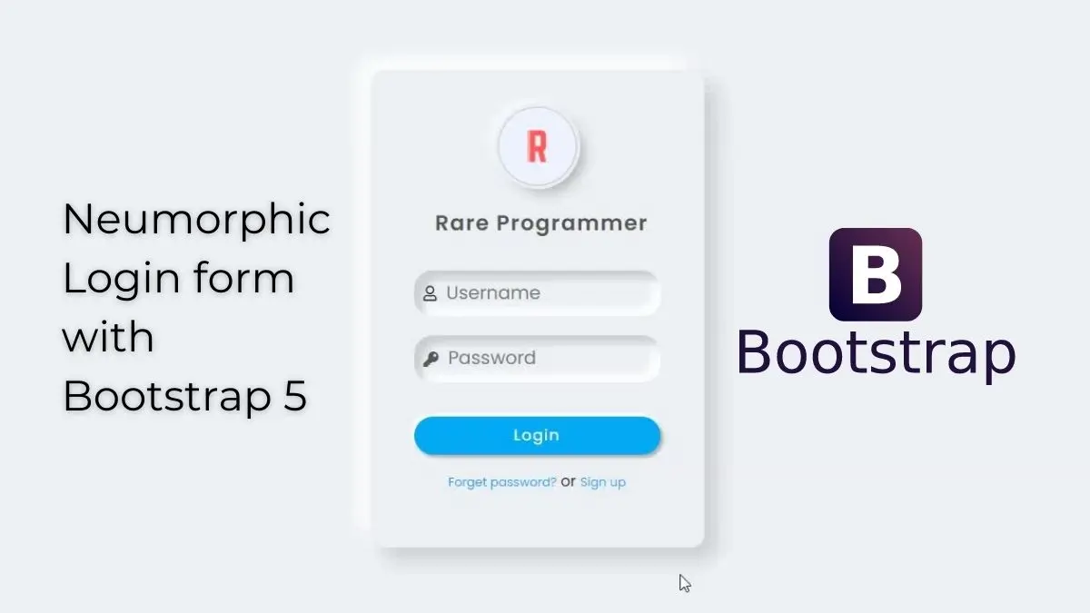 Neumorphic Login form with Bootstrap 5