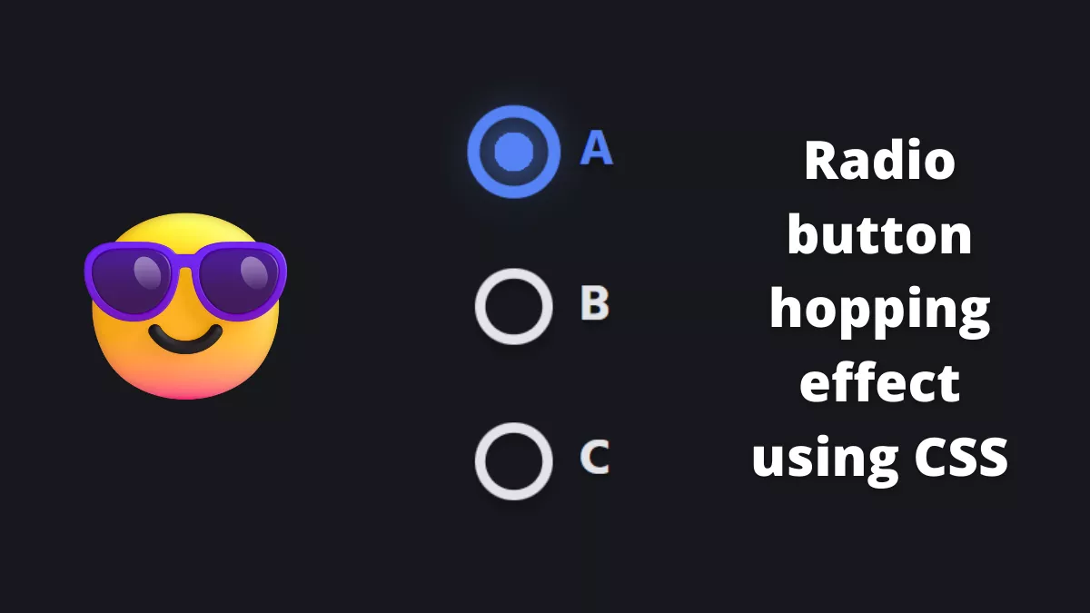 radio button hopping effect using CSS
