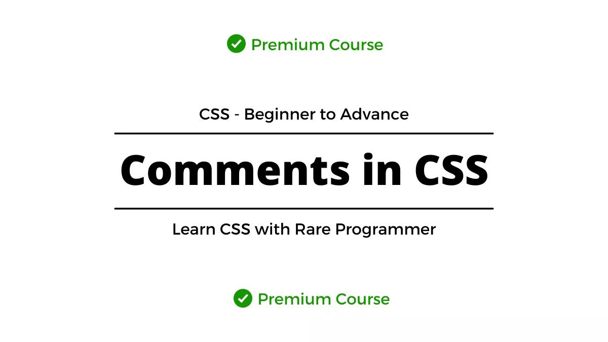How to comment in CSS