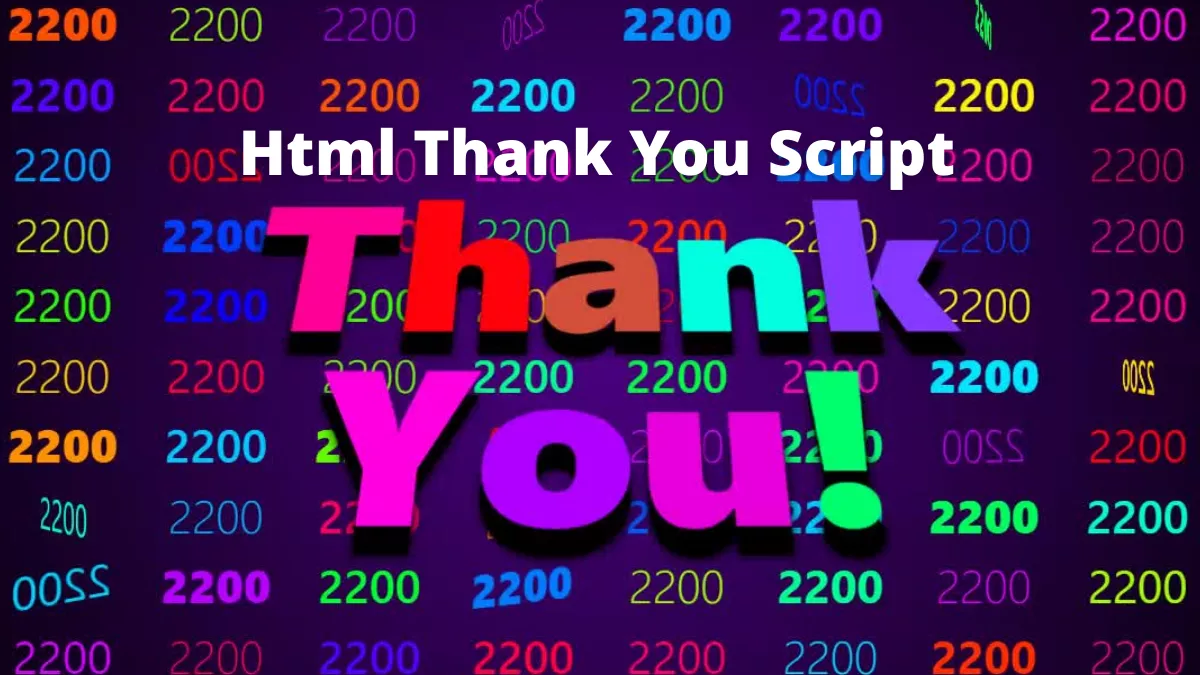 html thank you script