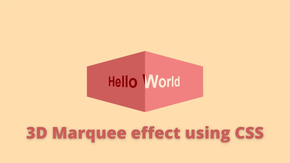 3D marquee effect using CSS