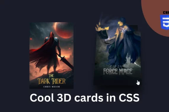 Cool 3D game card in CSS