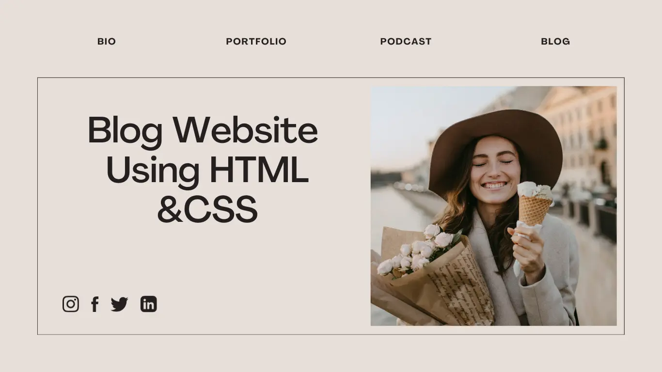 Blog Website Using HTML and CSS